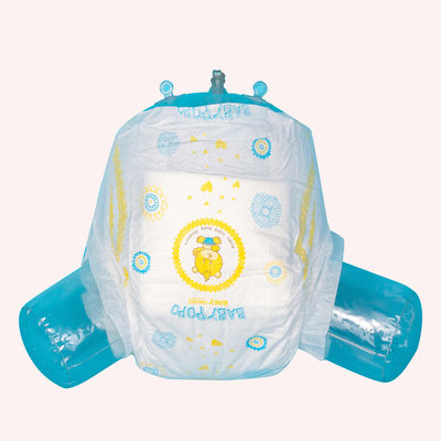 Leck-Verhinderungs-Feuchtigkeits-Indikatorwindeln der Flaum-Faser-Wegwerfbaby-Windel-3D